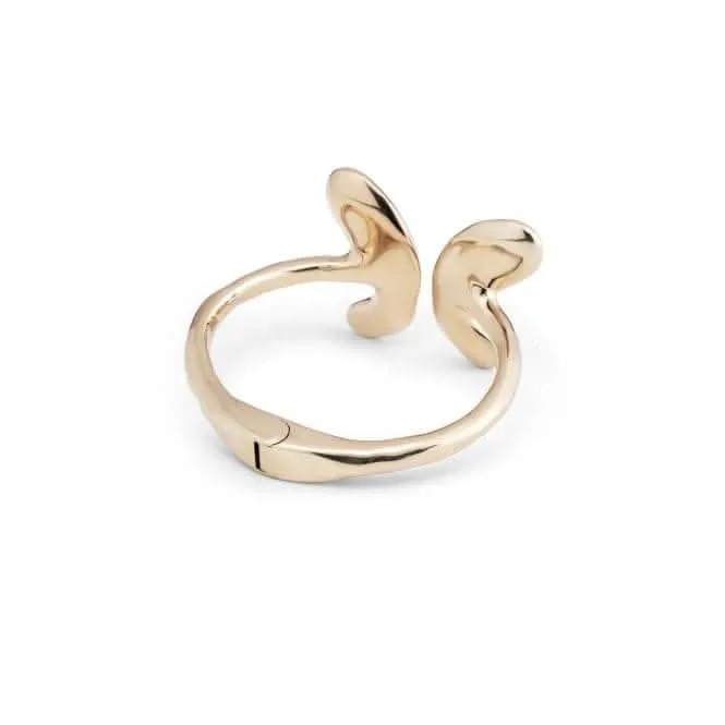 18K Gold Plated Butterfly Wings Large Bangle PUL2387ORO0000M Unode50 Jewelry And Accessories
