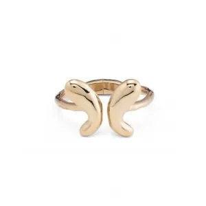 18K Gold Plated Butterfly Wings Large Bangle PUL2387ORO0000M Unode50 Jewelry And Accessories