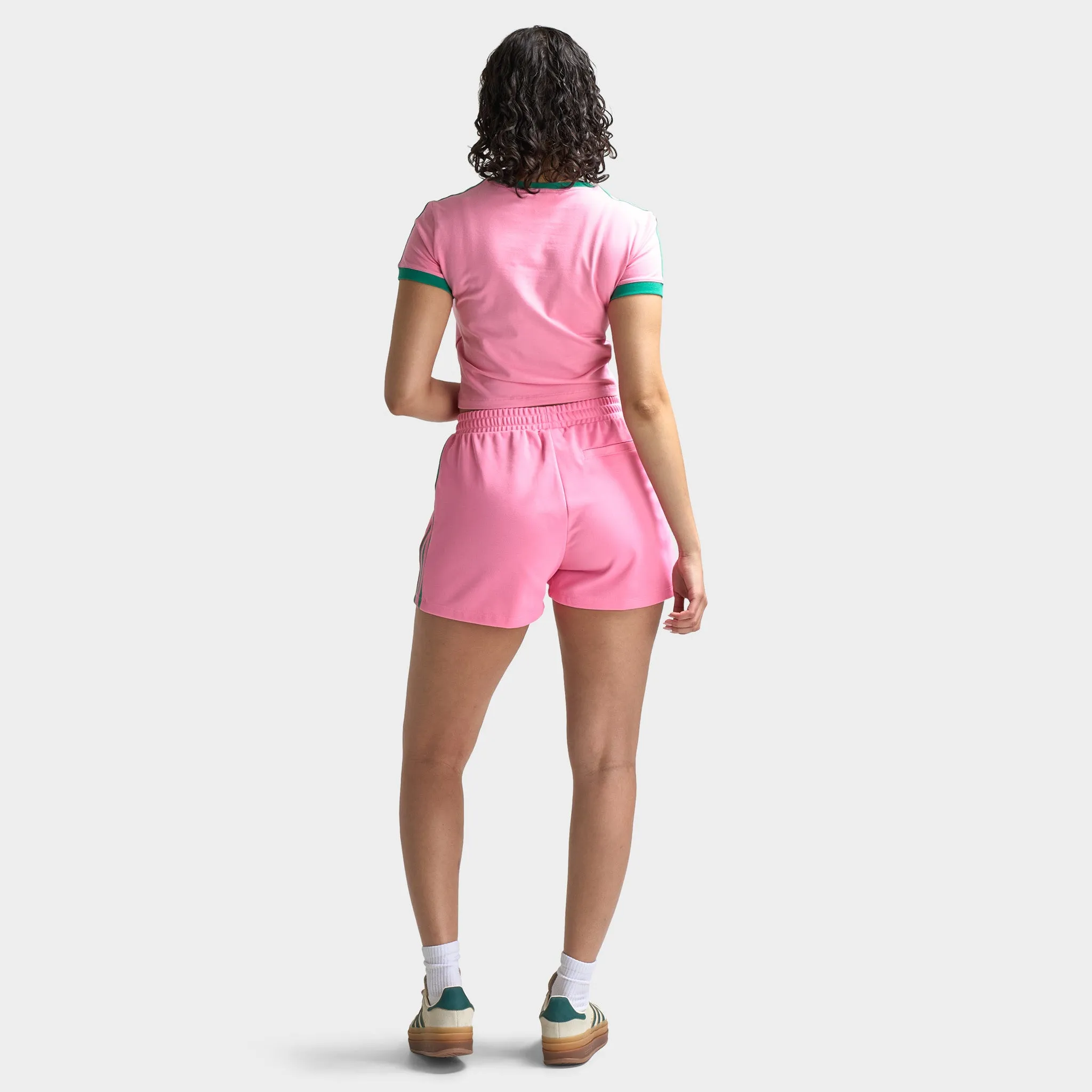 Adidas Adidas Women's Baby Tee Bliss Pink / Semi Court Green