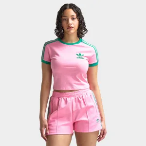 Adidas Adidas Women's Baby Tee Bliss Pink / Semi Court Green