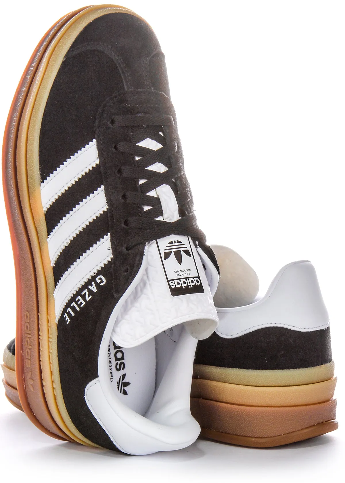 Adidas Gazelle Bold W Black White Gum Trainers Shoes Adidas