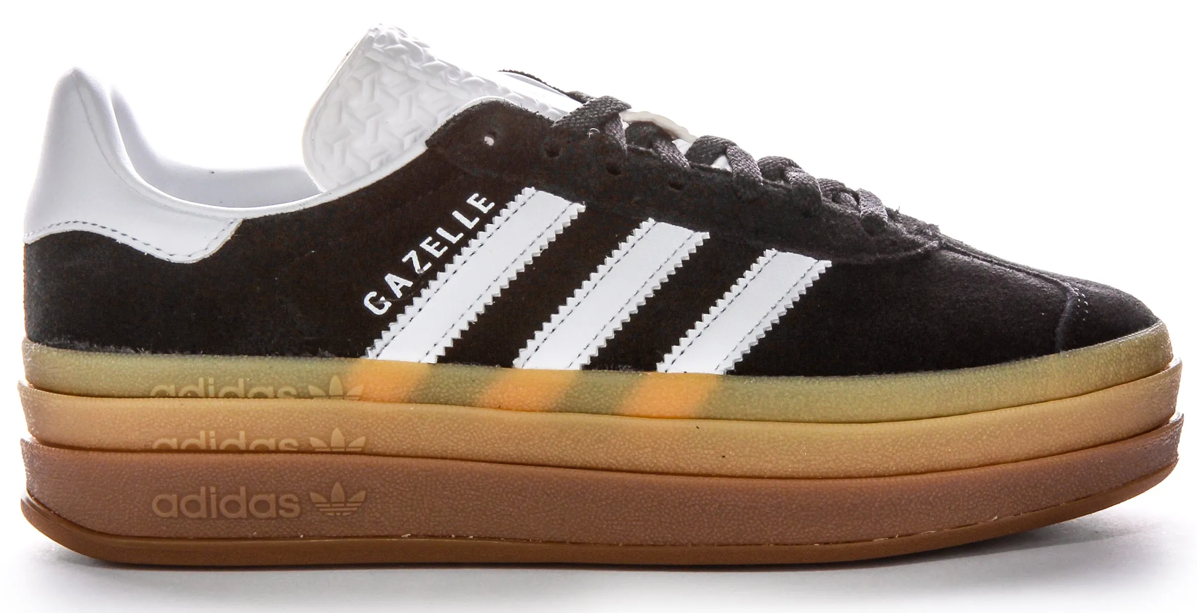 Adidas Gazelle Bold W Black White Gum Trainers Shoes Adidas