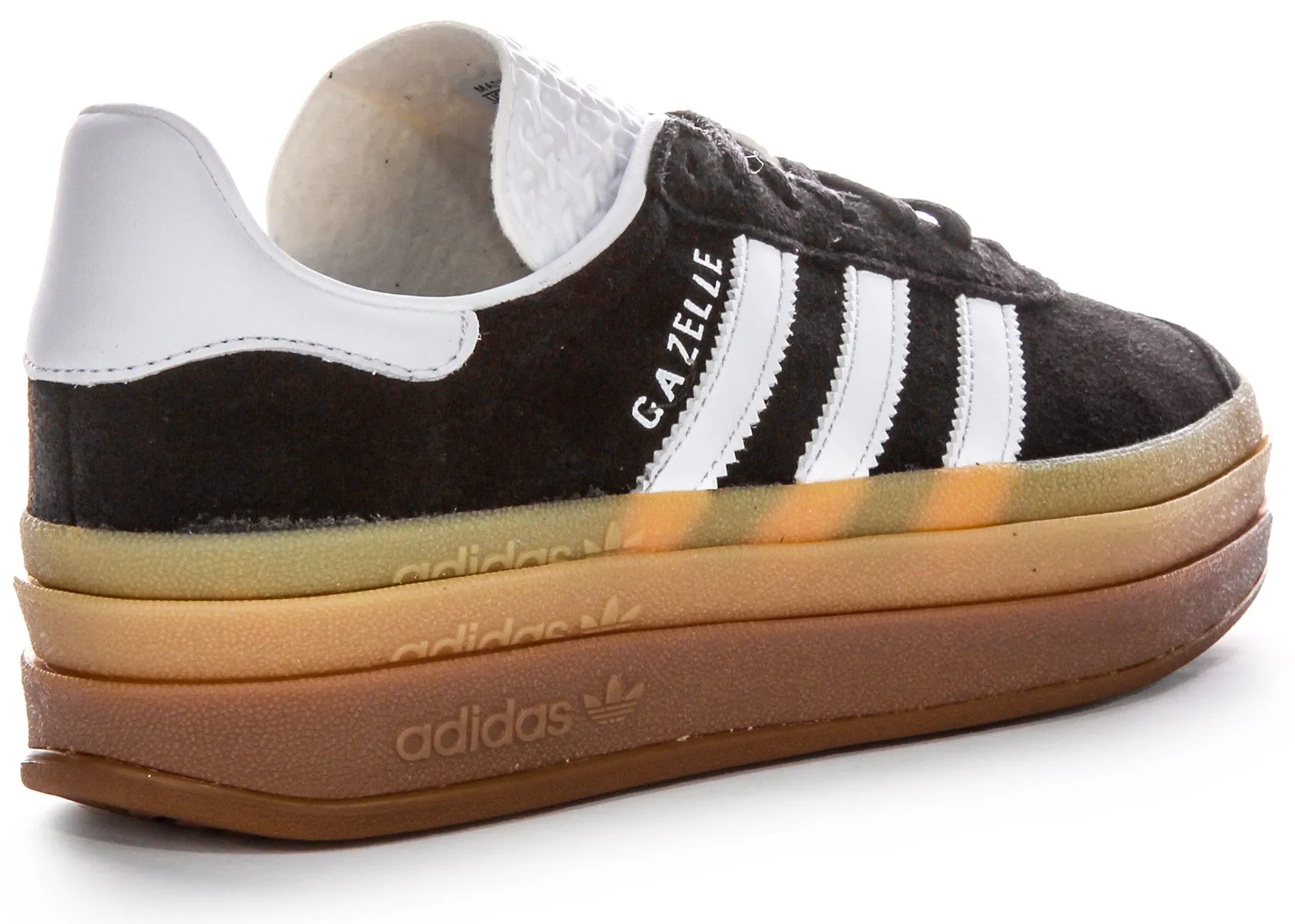 Adidas Gazelle Bold W Black White Gum Trainers Shoes Adidas