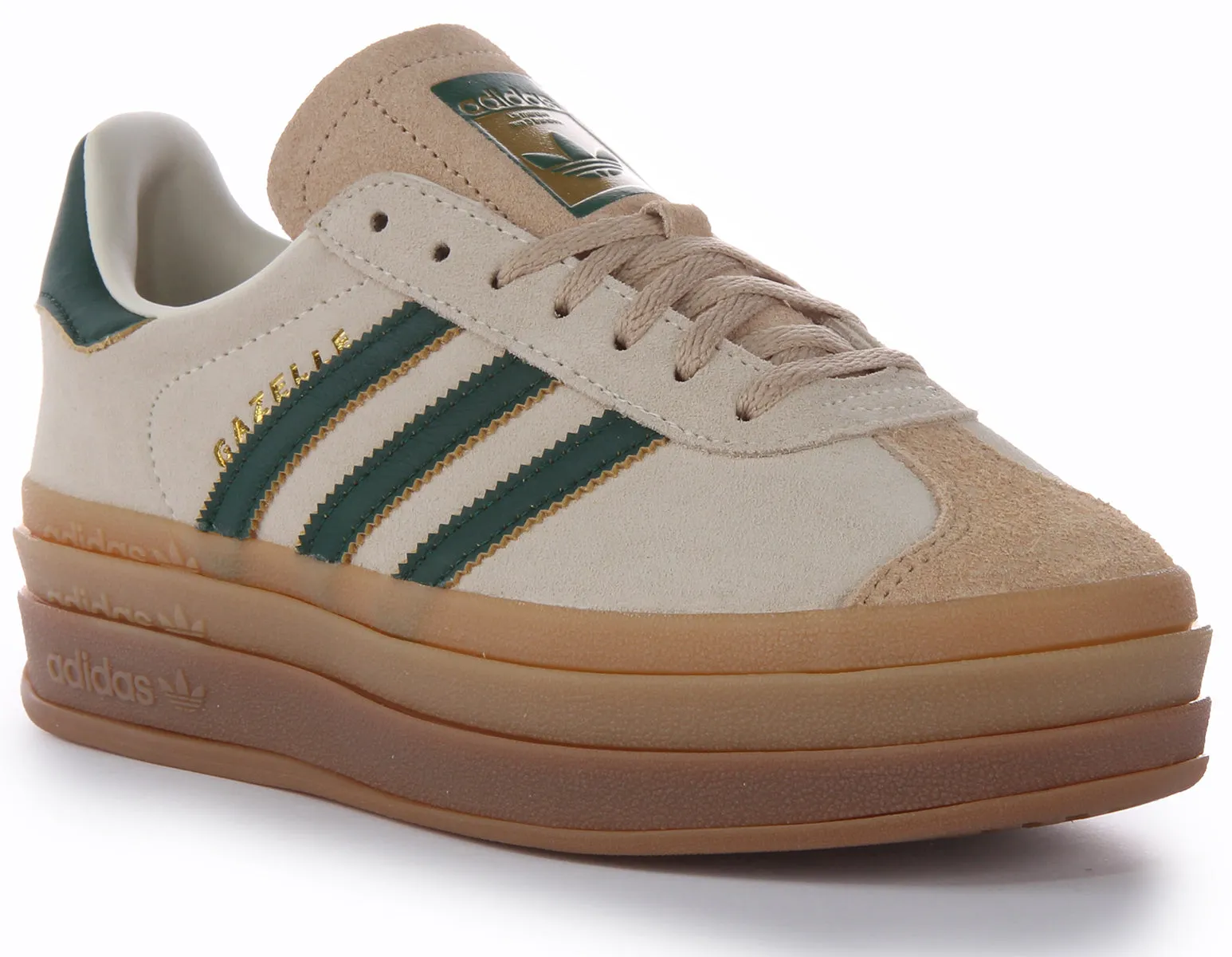 Adidas Gazelle In White Green For Women Shoes Adidas
