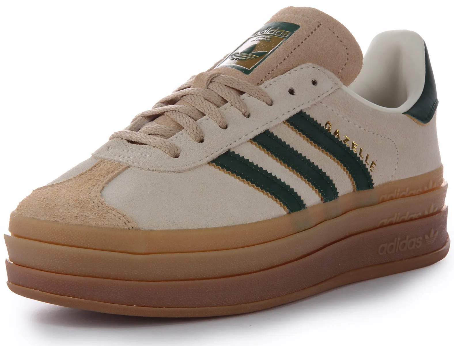 Adidas Gazelle In White Green For Women Shoes Adidas