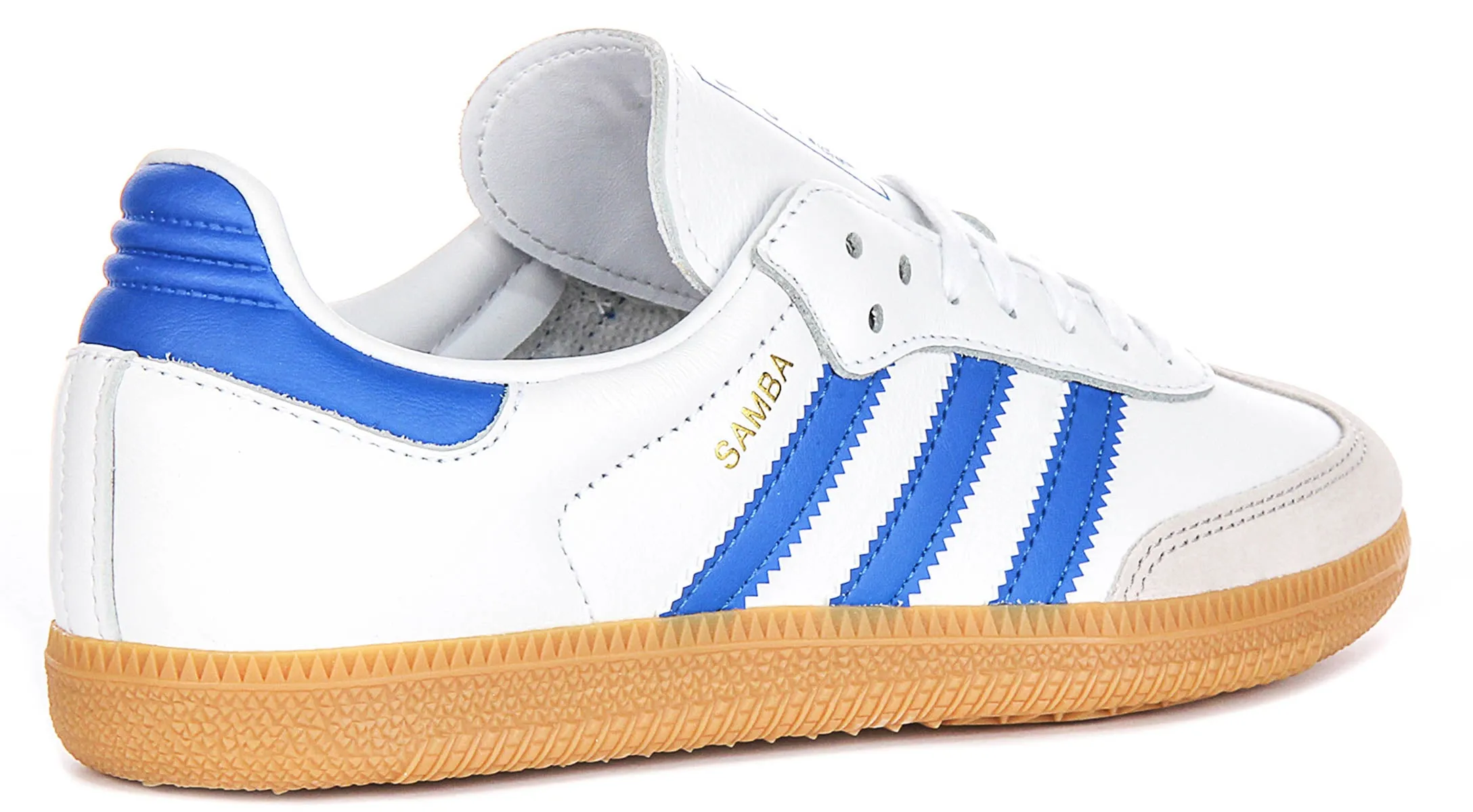Adidas Samba OG In White Blue For Youth Shoes Adidas