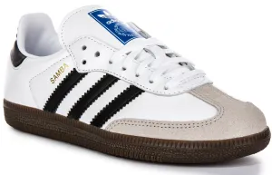Adidas Samba OG J In White Black For Youth Shoes Adidas