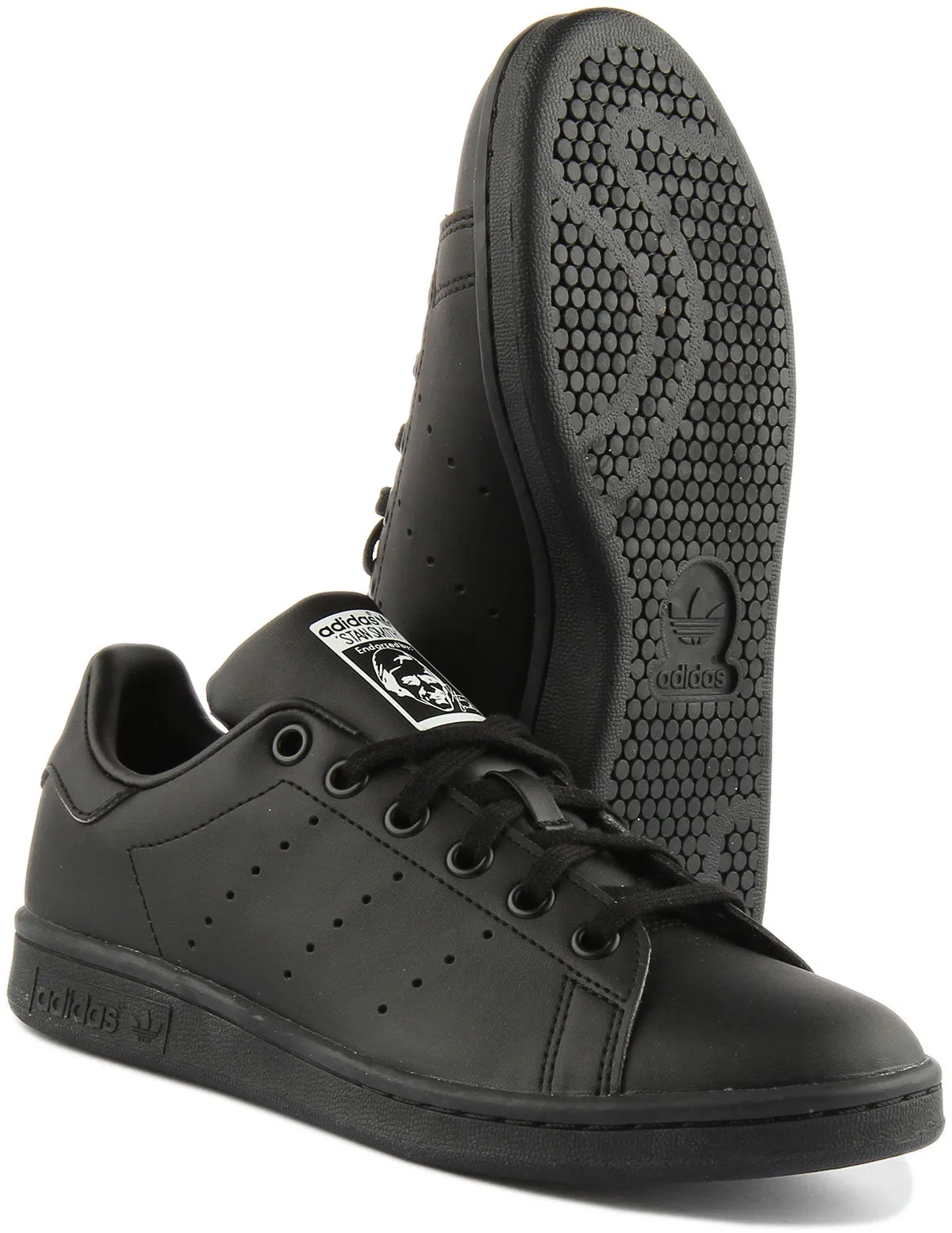 Adidas Stan Smith J In Black For Youth Shoes Adidas
