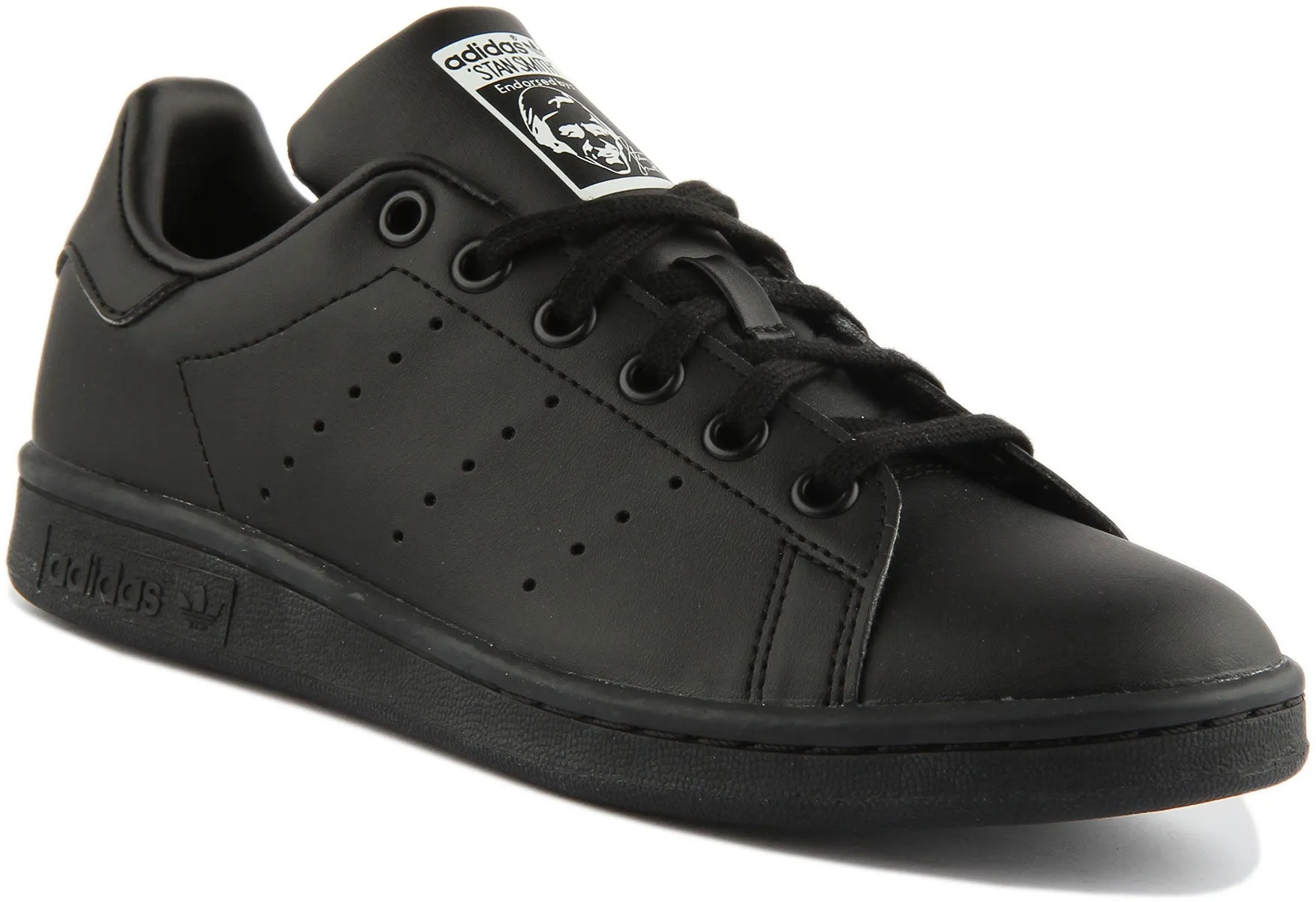 Adidas Stan Smith J In Black For Youth Shoes Adidas