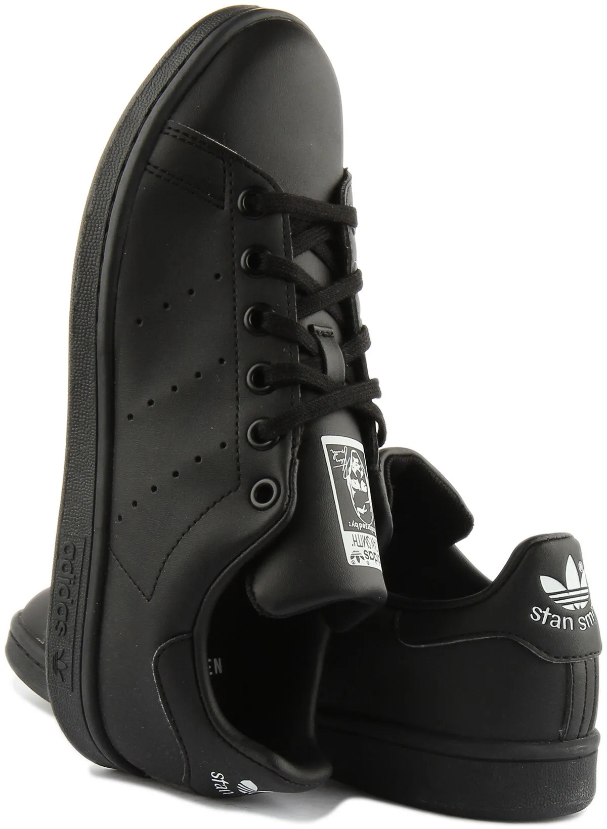 Adidas Stan Smith J In Black For Youth Shoes Adidas