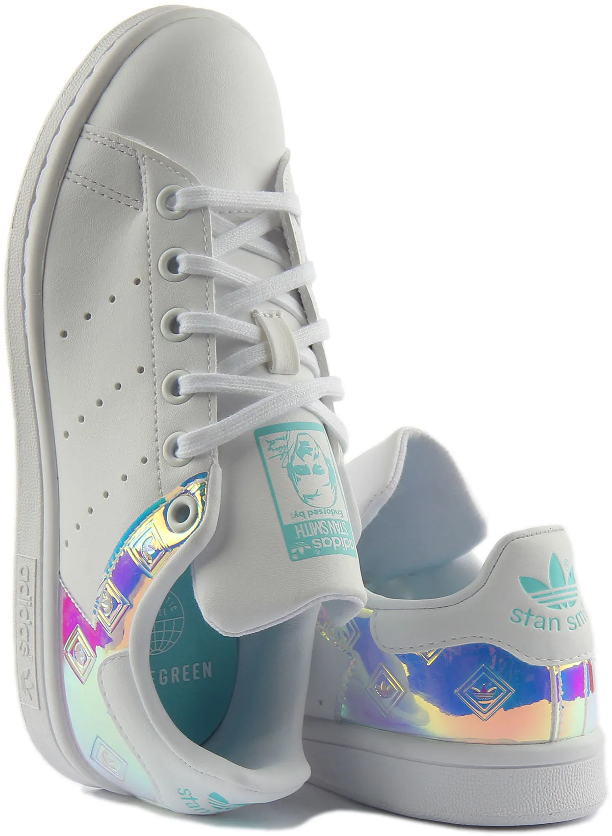 Adidas Stan Smith J In White Multi For Youth Shoes Adidas