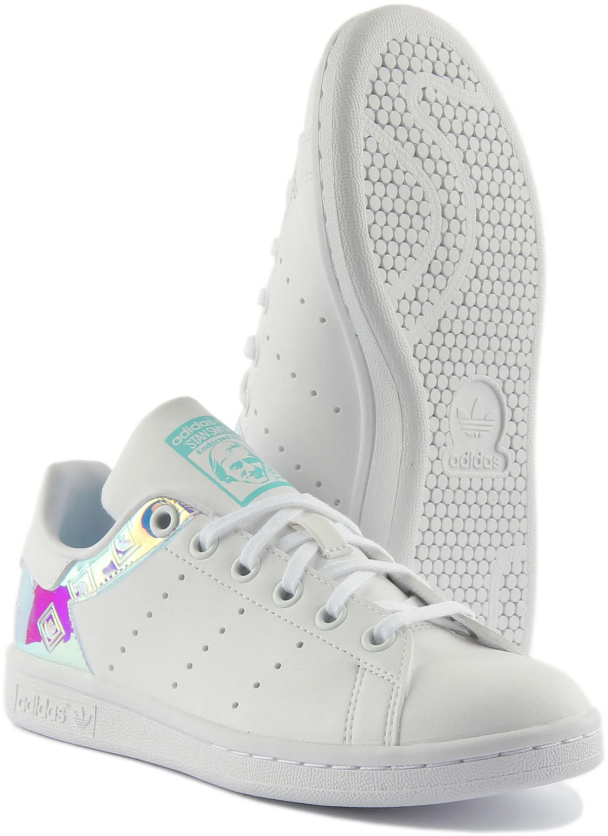 Adidas Stan Smith J In White Multi For Youth Shoes Adidas