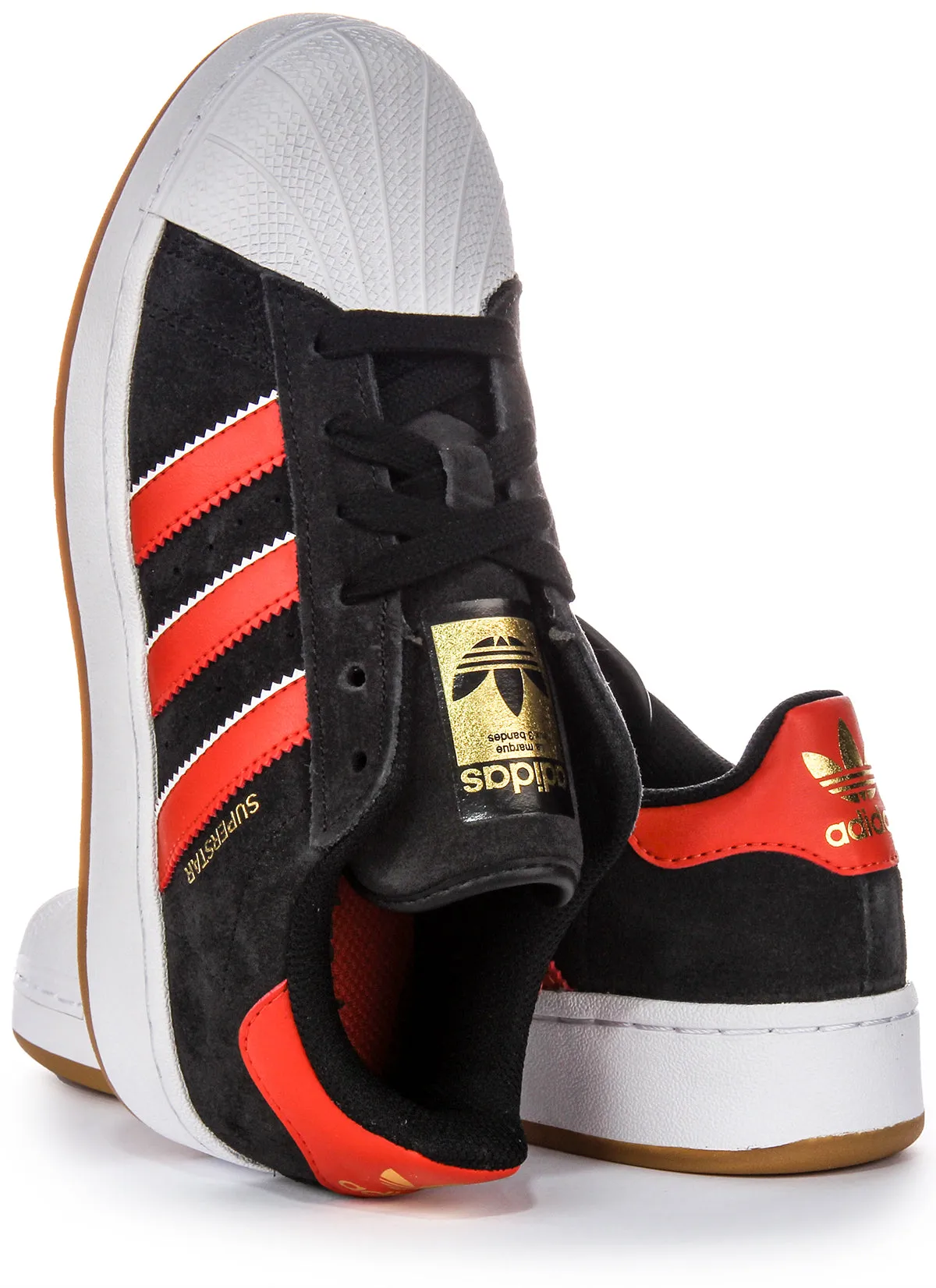 Adidas Superstar XLG In Black Red Shoes Adidas