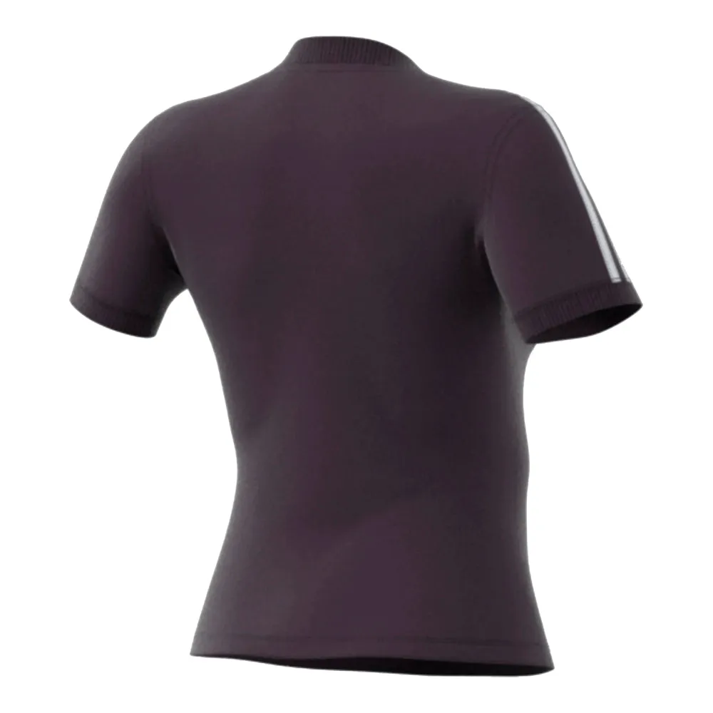 adidas Women's 3 Striped V-Neck Tee Adidas