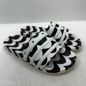 Adilette Marimekko Sandals & Slide By Adidas In Black White, Size: 7 adidas
