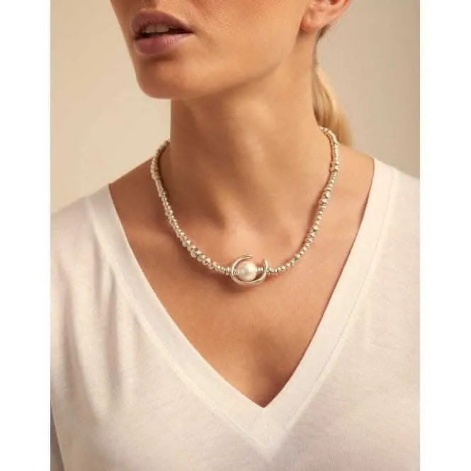 Another Round, Oh Oh Oh...! White Metal Pearl Shell Necklace Unode50 Jewelry And Accessories