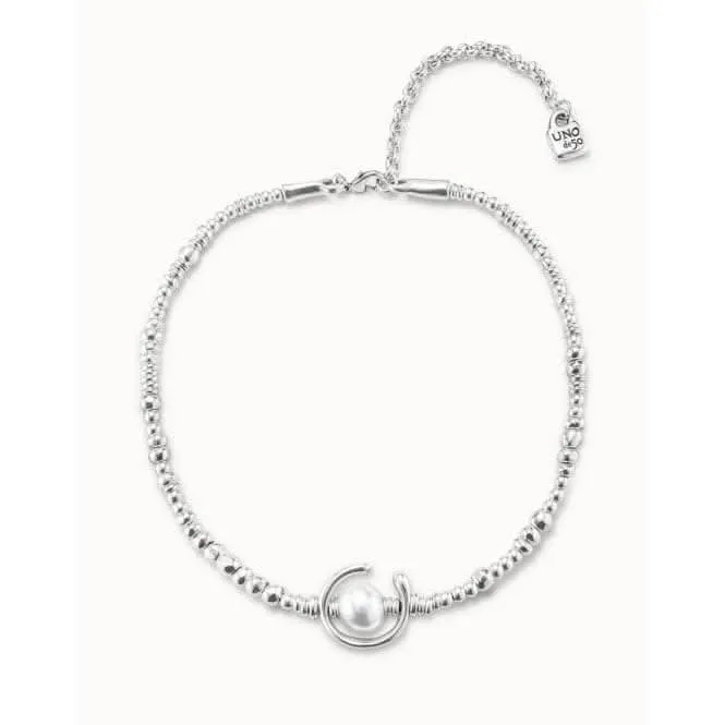 Another Round, Oh Oh Oh...! White Metal Pearl Shell Necklace Unode50 Jewelry And Accessories