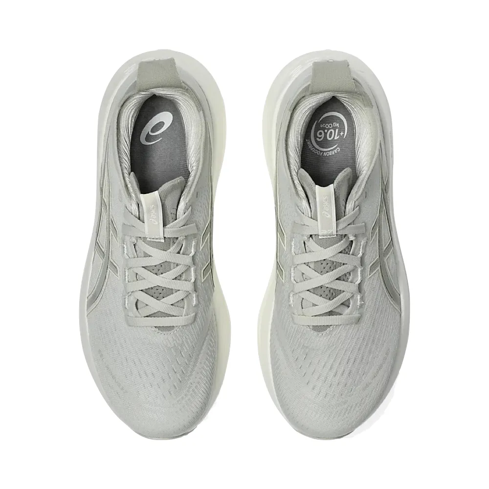 Asics Women's Gel Nimbus 27 Sneaker in Lake Grey/White Sage