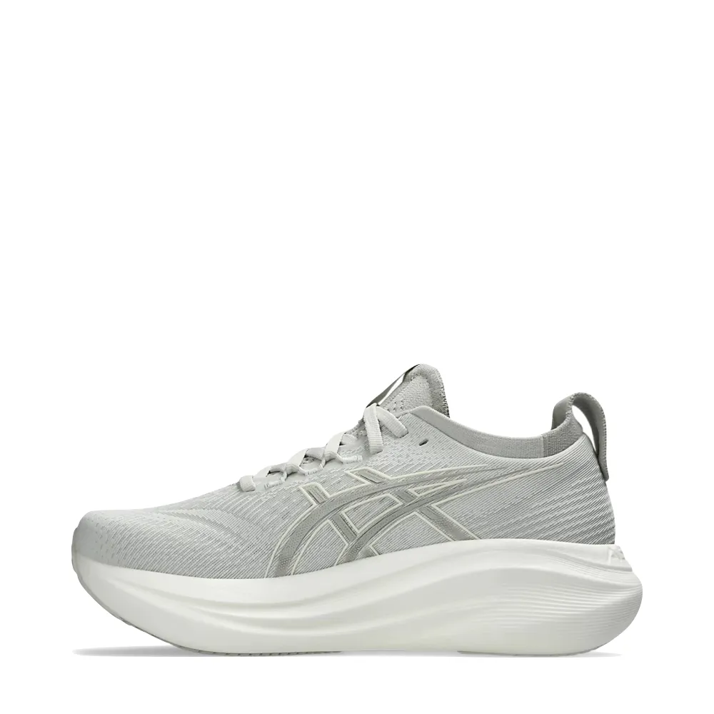 Asics Women's Gel Nimbus 27 Sneaker in Lake Grey/White Sage