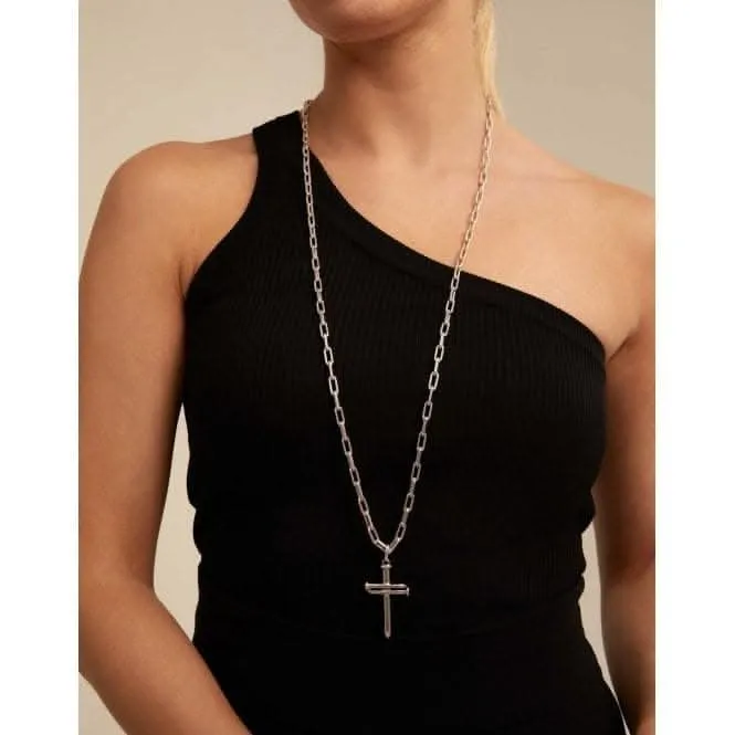 Big Cross Silver Metal Charm CHA0146MTL0000U Unode50 Jewelry And Accessories