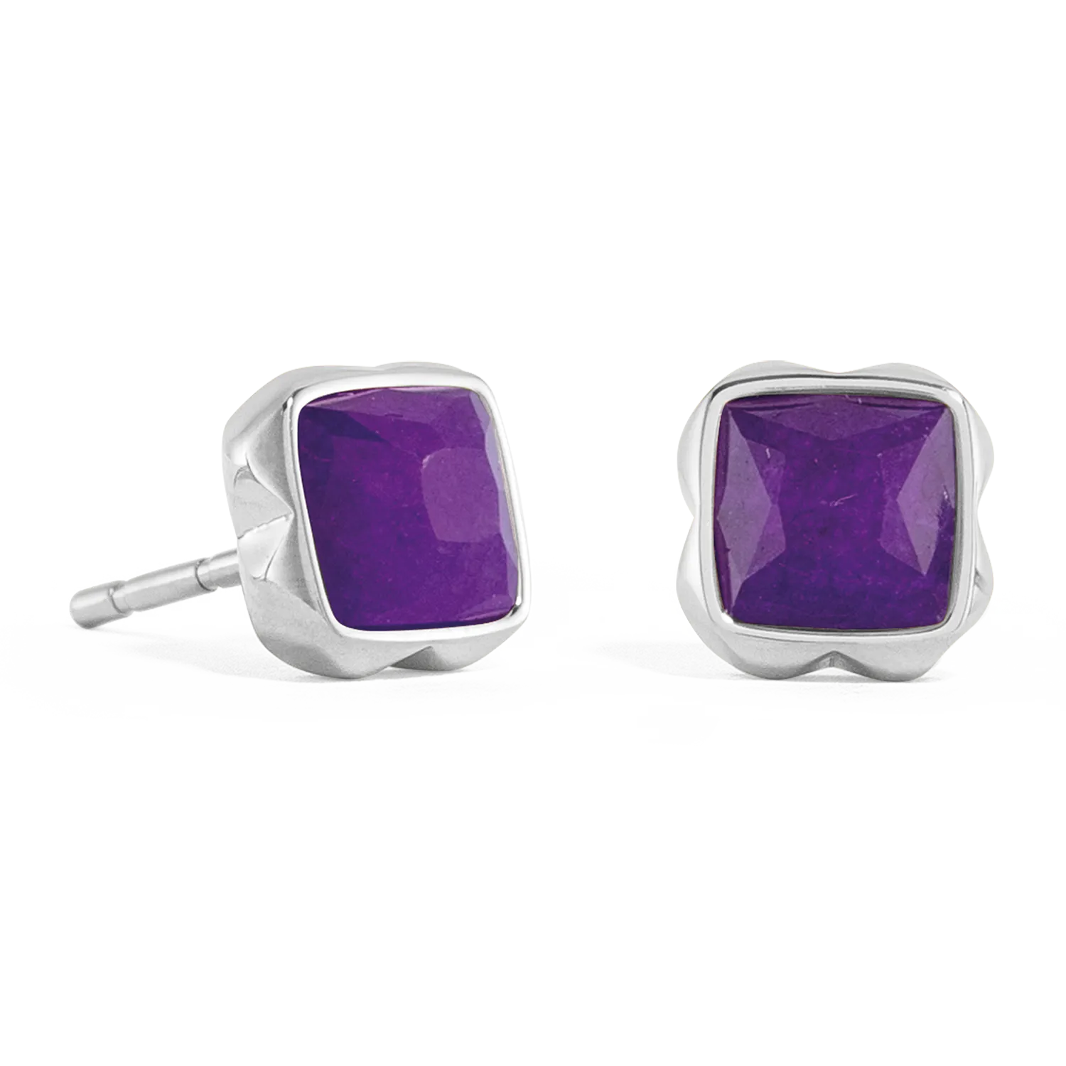 Birthstone February Earrings Sugilite Silver