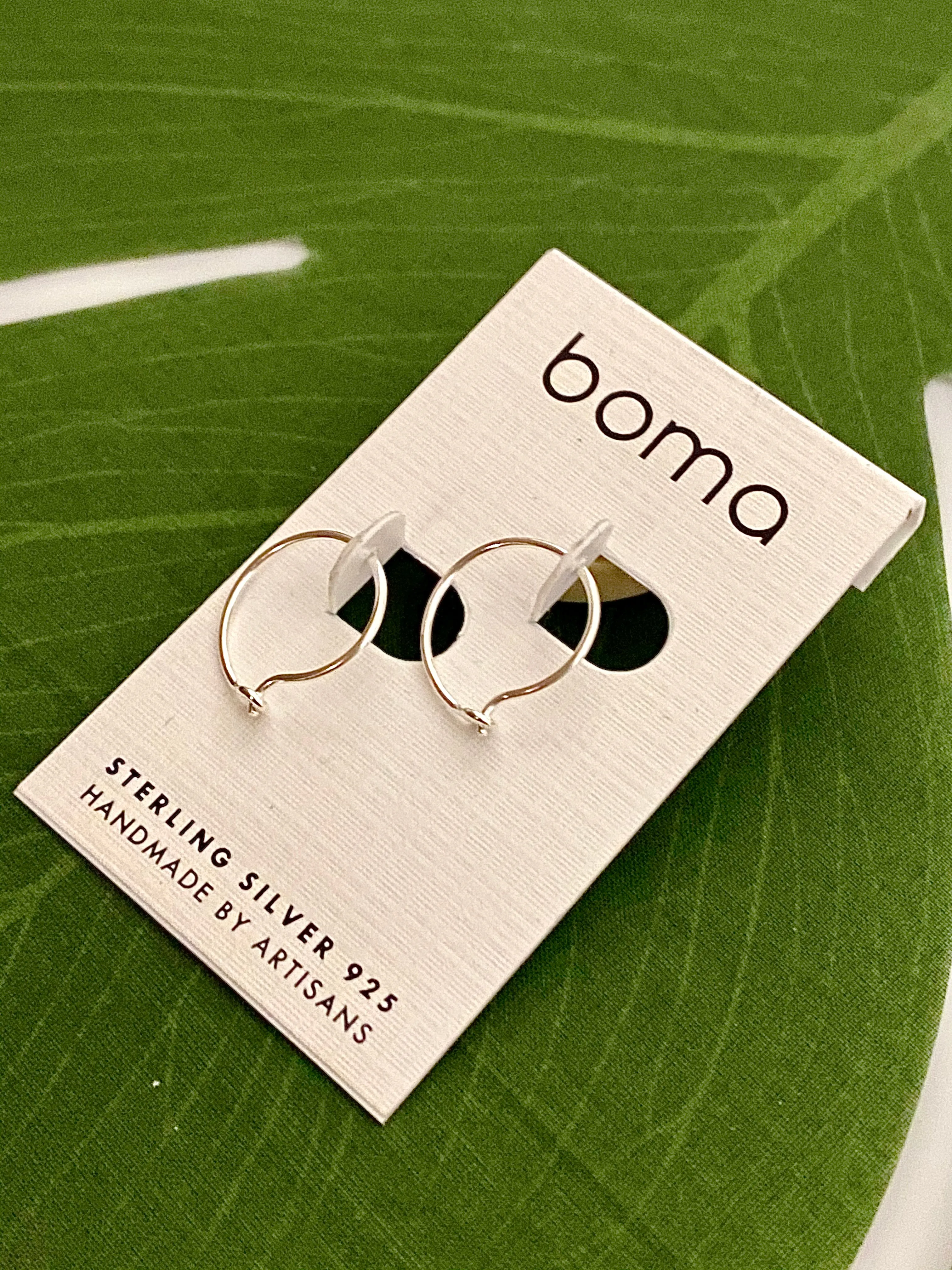 Boma Sterling Silver Earrings - .5 Inch Thin Hoops