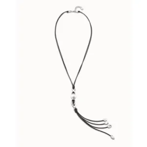 Bond White Leather Pearl Shell Necklace Unode50 Jewelry And Accessories