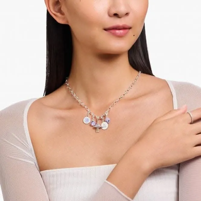 Charmista Member With Coin Sterling Silver Charm Necklace X0288-007-21-L45 Thomas Sabo Necklaces