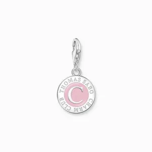 Charmista Pink Sterling Silver Enamel Coin Charm 2096-007-9 Thomas Sabo Collectable Charms