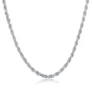 Classic Jewelry Sterling Silver 2.7mm Rope Chain, 16"