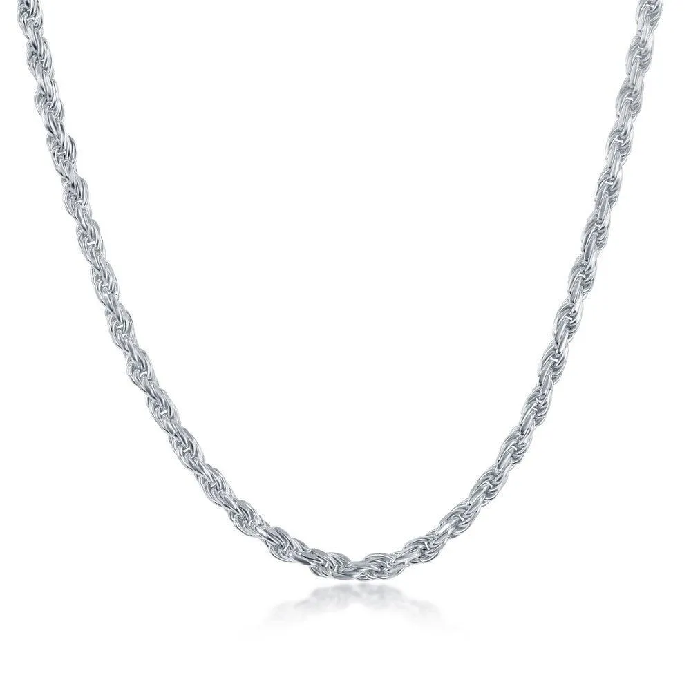 Classic Jewelry Sterling Silver 2.7mm Rope Chain, 16"