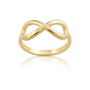 Classic Jewelry Sterling Silver GP Infinity Ring - W-9756