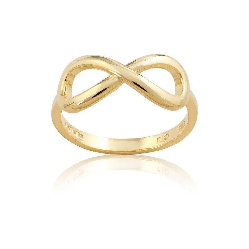 Classic Jewelry Sterling Silver GP Infinity Ring - W-9756
