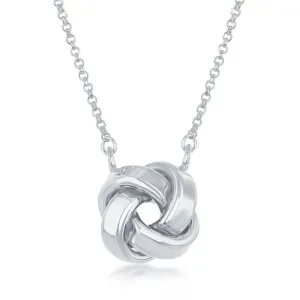 Classic Jewelry Sterling Silver Love Knot Design Necklace