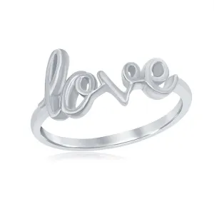 Classic Jewelry Sterling Silver LOVE Ring - W-9786