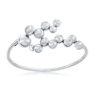 Classic Jewelry Sterling Silver Multi Bead Bangle