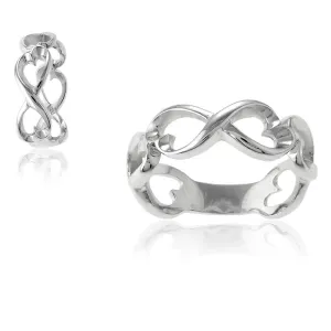 Classic Jewelry Sterling Silver Open Infinity Ring - W-9646