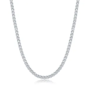 Classic Jewelry Sterling Silver Rhodium Plated 3mm Round Coriana Chain