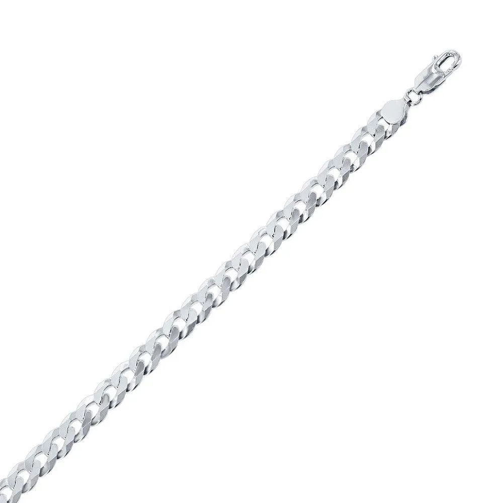 Classic Jewelry Sterling Silver Rhodium Plated 4.4mm Cuban Chain, 20
