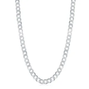 Classic Jewelry Sterling Silver Rhodium Plated 4.4mm Cuban Chain, 20