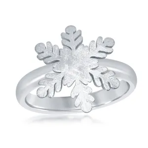 Classic Jewelry Sterling Silver Snowflake Ring - W-1799