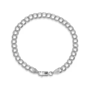 Classic Jewelry Sterling Silver Twin Charm Bracelet, 6"