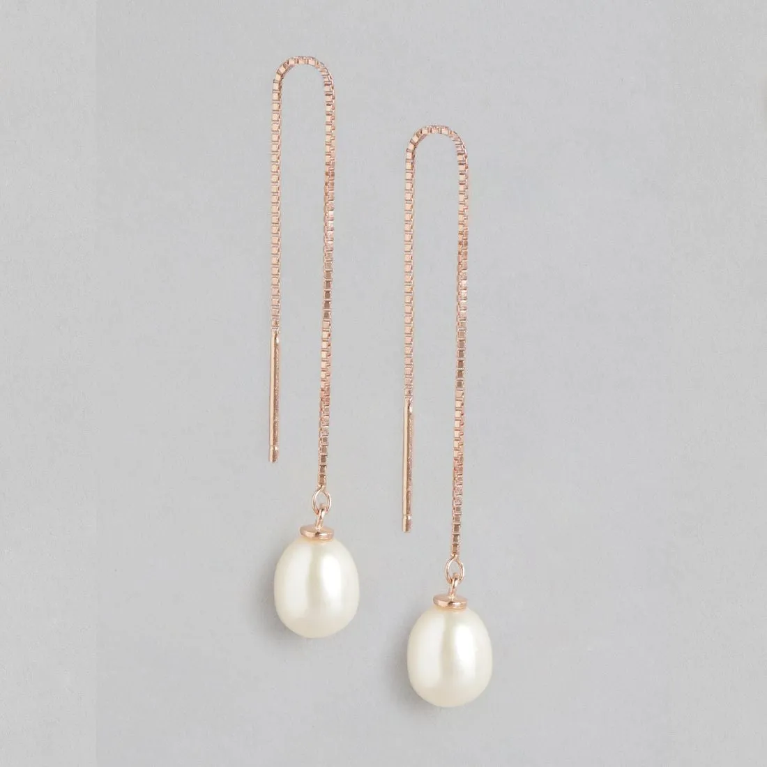 Classic Pearl Rose Gold Plated 925 Sterling Silver Jewellery Set
