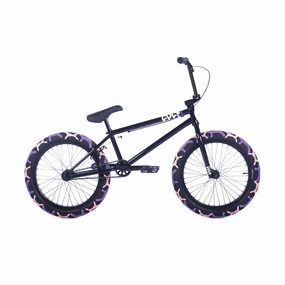 Cult Access 20 Complete BMX Bike - Black/Purps Camo Tires