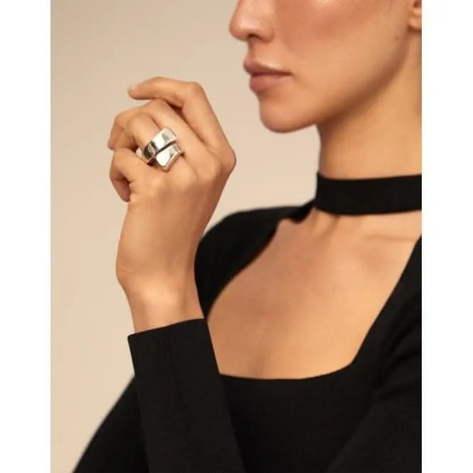 Curly Silver Metal Ring Unode50 Jewelry And Accessories