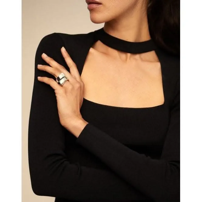 Curly Silver Metal Ring Unode50 Jewelry And Accessories