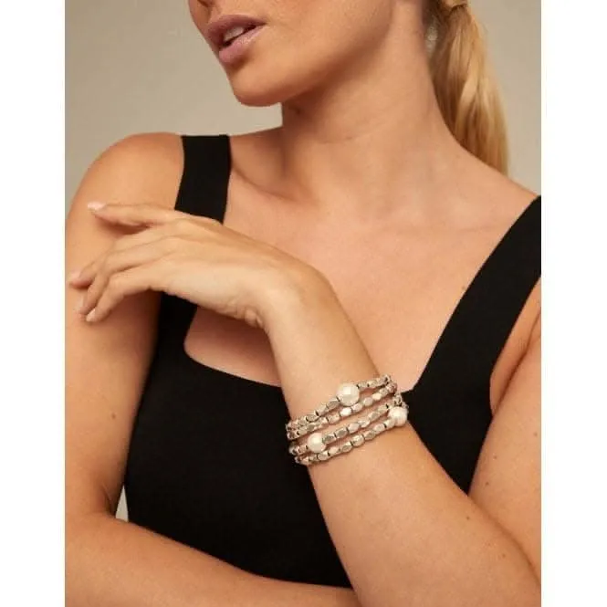 Endpearl White Metal Pearl Shell Bracelet Unode50 Jewelry And Accessories