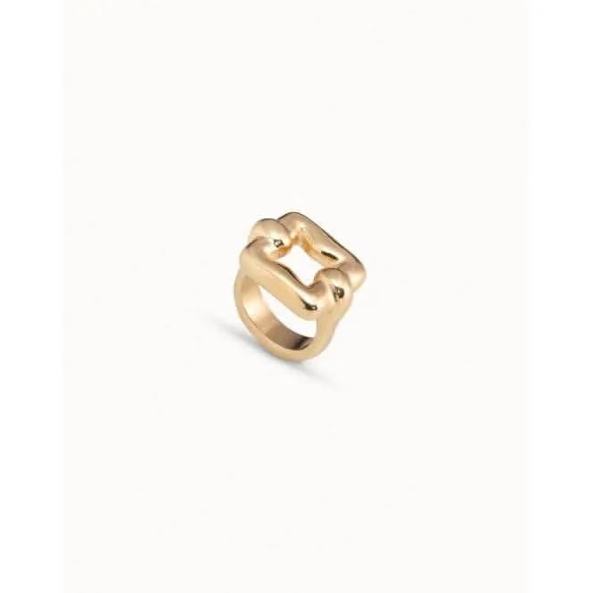 Femme Fatale Golden Metal Ring ANI0738ORO Unode50 Jewelry And Accessories