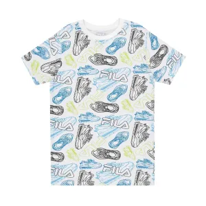 FILA - Kids' (Junior) Printed Logo AOP T-Shirt (82FB95 WHT)