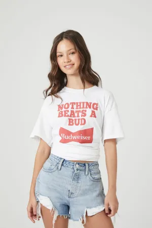 Forever 21 Women's Budweiser Graphic T-Shirt White/Multi Forever 21